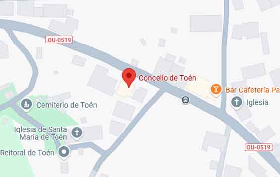 mapa registro civil juzgado de paz toen